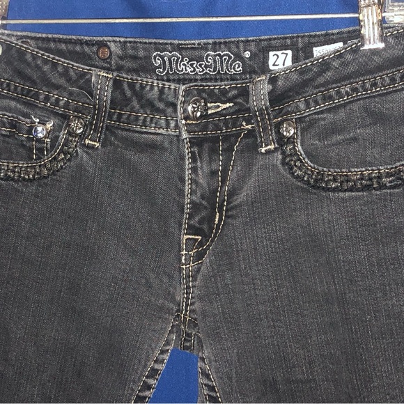 MISS ME Women’s Skinny Jeans Size 27 Black - Picture 4 of 9